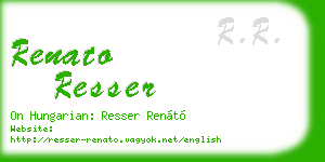 renato resser business card